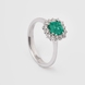 White gold emerald and diamond ring 228841521 from the manufacturer of jewelry LUNET JEWELERY at the price of  UAH: 2