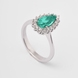 White gold emerald and diamond ring 228851521 from the manufacturer of jewelry LUNET JEWELERY at the price of  UAH: 2
