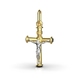 Хрестик "Дитячий" з комбінованого золота, з діамантами 11201122
