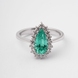 White gold emerald and diamond ring 228851521 from the manufacturer of jewelry LUNET JEWELERY at the price of  UAH: 1
