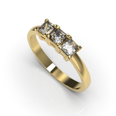 Yellow Gold Diamond Ring 225303121 from the manufacturer of jewelry LUNET JEWELERY at the price of $1 490 UAH.