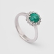 White gold emerald and diamond ring 228861521 from the manufacturer of jewelry LUNET JEWELERY at the price of  UAH: 2