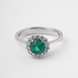 White gold emerald and diamond ring 228861521 from the manufacturer of jewelry LUNET JEWELERY at the price of  UAH: 1
