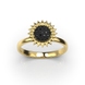 Каблучка «Соняшник» з жовтого золота, з чорними діамантами 226153122 від виробника ювелірних прикрас LUNET JEWELLERY по ціні 21 708 грн грн: 11