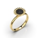Каблучка «Соняшник» з жовтого золота, з чорними діамантами 226153122 від виробника ювелірних прикрас LUNET JEWELLERY по ціні 21 708 грн грн: 13