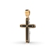 Хрестик з комбінованого золота, з емаллю 137692400