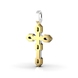 Mixed Metals Cross without Stones 11682400