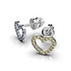Сережки «Серце» з білого золота, з блакитними і жовтими діамантами 327471121 від виробника ювелірних прикрас LUNET JEWELLERY по ціні 20 824 грн грн: 9