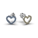 Сережки «Серце» з білого золота, з блакитними і жовтими діамантами 327471121 від виробника ювелірних прикрас LUNET JEWELLERY по ціні 20 824 грн грн: 7