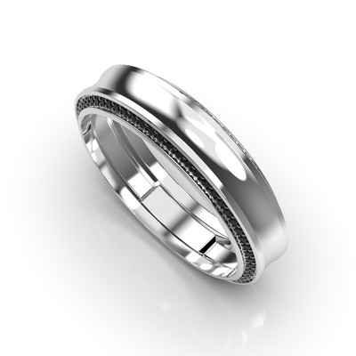 Обручальное кольцо с белого золота, с бриллиантами 224481122 от производителя ювелирных украшений LUNET JEWELLERY по цене 32 760 грн грн.