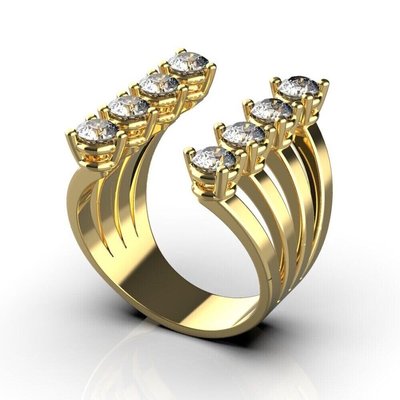 Каблучка з червоного золота, з діамантами 24822421 від виробника ювелірних прикрас LUNET JEWELLERY по ціні 84 169 грн грн.
