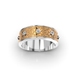 Mixed Metals Ornament Wedding Ring 224782421