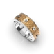 Mixed Metals Ornament Wedding Ring 224782421