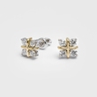 White and Yellow Gold Diamond Earrings 334841121