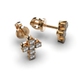 Red Gold Diamond Earrings 322832421