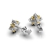 Сережки з комбінованого золота, з діамантами 334841121 від виробника ювелірних прикрас LUNET JEWELLERY по ціні 44 099 грн грн: 8
