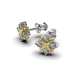 Сережки з комбінованого золота, з діамантами 334841121 від виробника ювелірних прикрас LUNET JEWELLERY по ціні 44 099 грн грн: 10