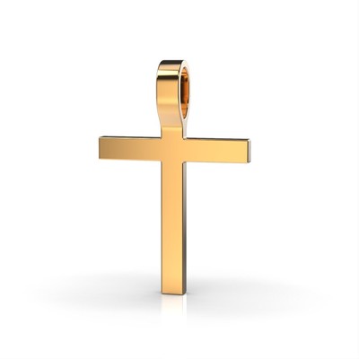 Хрестик з червоного золота, без вставки 111302400