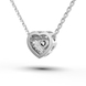 White Gold Diamond Heart Necklace 722201121
