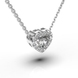 Кольє «Серце» з білого золота, з діамантами 722201121