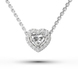 White Gold Diamond Heart Necklace 722201121