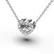 Кольє «Серце» з білого золота, з діамантами 722201121