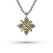 White and Yellow Gold Diamond Necklace 734801121