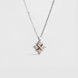 White and Yellow Gold Diamond Necklace 734801121