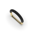 Перстень із жовтого золота, з чорними діамантами 240001622