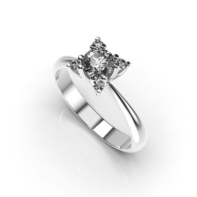 White Gold Diamonds Ring 23371121 from the manufacturer of jewelry LUNET JEWELERY at the price of $941 UAH.