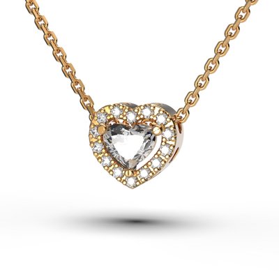 Кольє "Серце" з червоного золота, з діамантами 722212421 від виробника ювелірних прикрас LUNET JEWELLERY по ціні 38 228 грн грн.