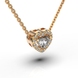 Red Gold Diamond Heart Necklace 722212421