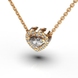 Red Gold Diamond Heart Necklace 722212421