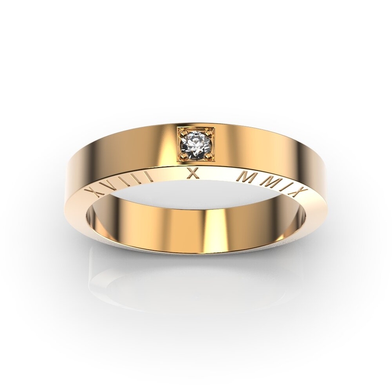 gold diamond wedding ring for men