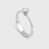 White Gold Diamond Ring 25121121 from the manufacturer of jewelry LUNET JEWELERY