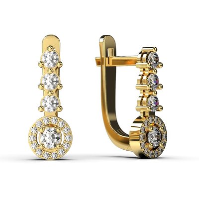 Сережки з червоного золота, з діамантами 36812421 від виробника ювелірних прикрас LUNET JEWELLERY по ціні 50 464 грн грн.