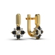 Сережки з комбінованого золота, з чорними діамантами 334913122 від виробника ювелірних прикрас LUNET JEWELLERY по ціні 34 294 грн грн: 1