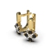 Сережки з комбінованого золота, з чорними діамантами 334913122 від виробника ювелірних прикрас LUNET JEWELLERY по ціні 34 294 грн грн: 7