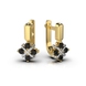Сережки з комбінованого золота, з чорними діамантами 334913122 від виробника ювелірних прикрас LUNET JEWELLERY по ціні 34 294 грн грн: 4