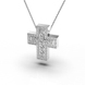 White Gold Diamond Cross Neklace 124831121