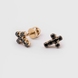 Yellow Gold Black Diamond Earrings 322873122 from the manufacturer of jewelry LUNET JEWELERY at the price of $770 UAH: 1