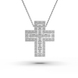 White Gold Diamond Cross Neklace 124831121