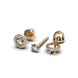 Transformer earrings red gold diamond 330682421
