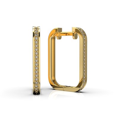 Сережки з жовтого золота, з діамантами 319673121 від виробника ювелірних прикрас LUNET JEWELLERY по ціні 23 370 грн грн.