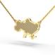 Ukraine Map Yellow Diamond Necklace 125453121
