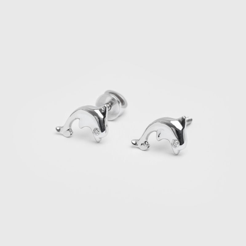 Black Hills Gold on Sterling Silver Leverback Dolphin Earrings -  BlackHillsGold.Direct