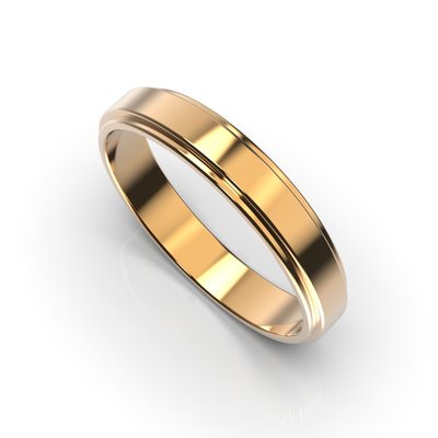 Обручальное кольцо с красного золота, без вставки 213832400 от производителя ювелирных украшений LUNET JEWELLERY по цене $287 грн.