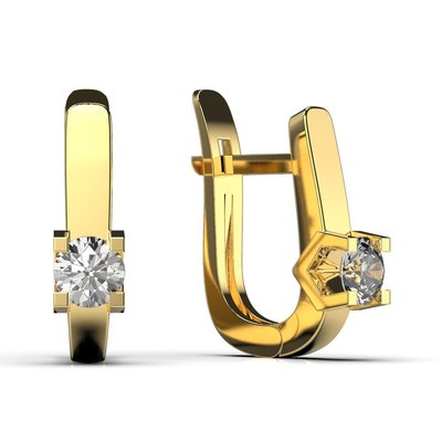 Серьги с красного золота, с бриллиантами 37822421 от производителя ювелирных украшений LUNET JEWELLERY по цене $2 377 грн.