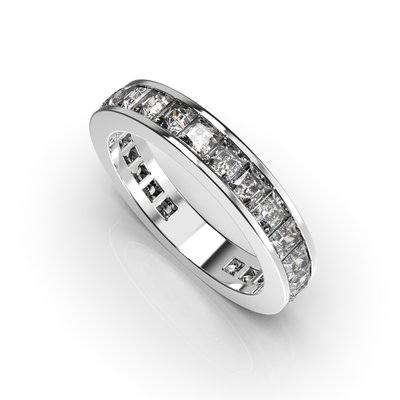 White Gold Diamond Wedding Ring 217321121 from the manufacturer of jewelry LUNET JEWELERY at the price of $8 769 UAH.