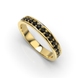 Обручка з жовтого золота, з чорними діамантами 229833122 від виробника ювелірних прикрас LUNET JEWELLERY по ціні 30 029 грн грн: 3